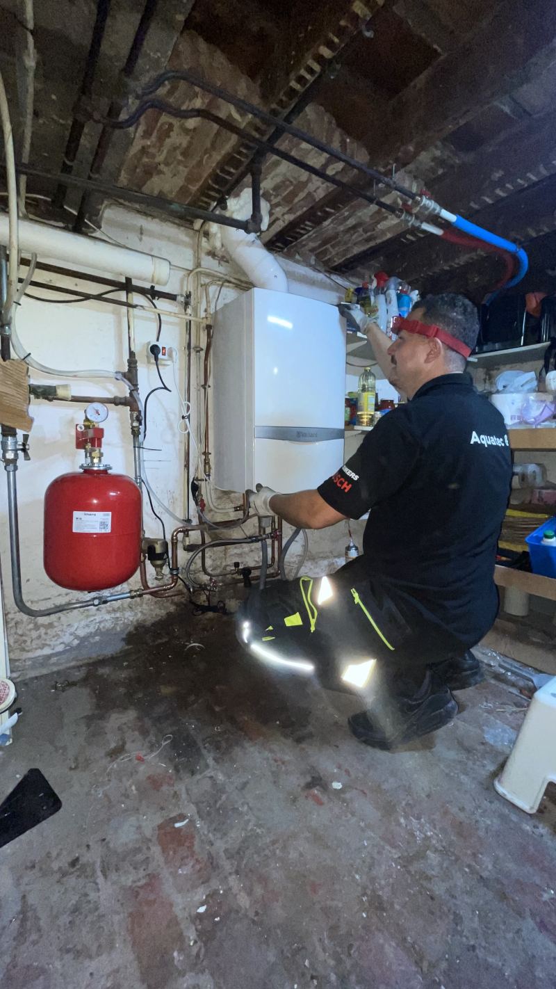 Na de werken: Montage van een Vaillant ketel